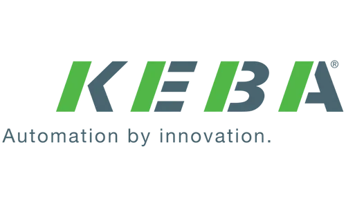 KEBA company logo in green and grey with the tagline "Automation by innovation"