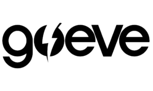 Gleeve company logo in black text with stylised lightning bolt symbol